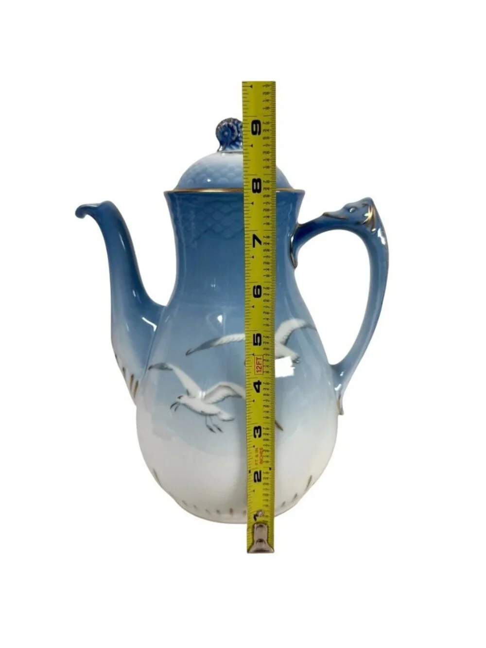 Bing & Grondahl Seagull Denmark 91A Coffee Pot With Lid 9 1/2
